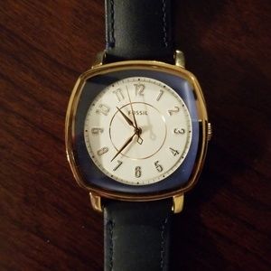 Navy Fossil Watch